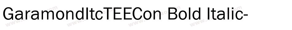 GaramondItcTEECon Bold Italic字体转换